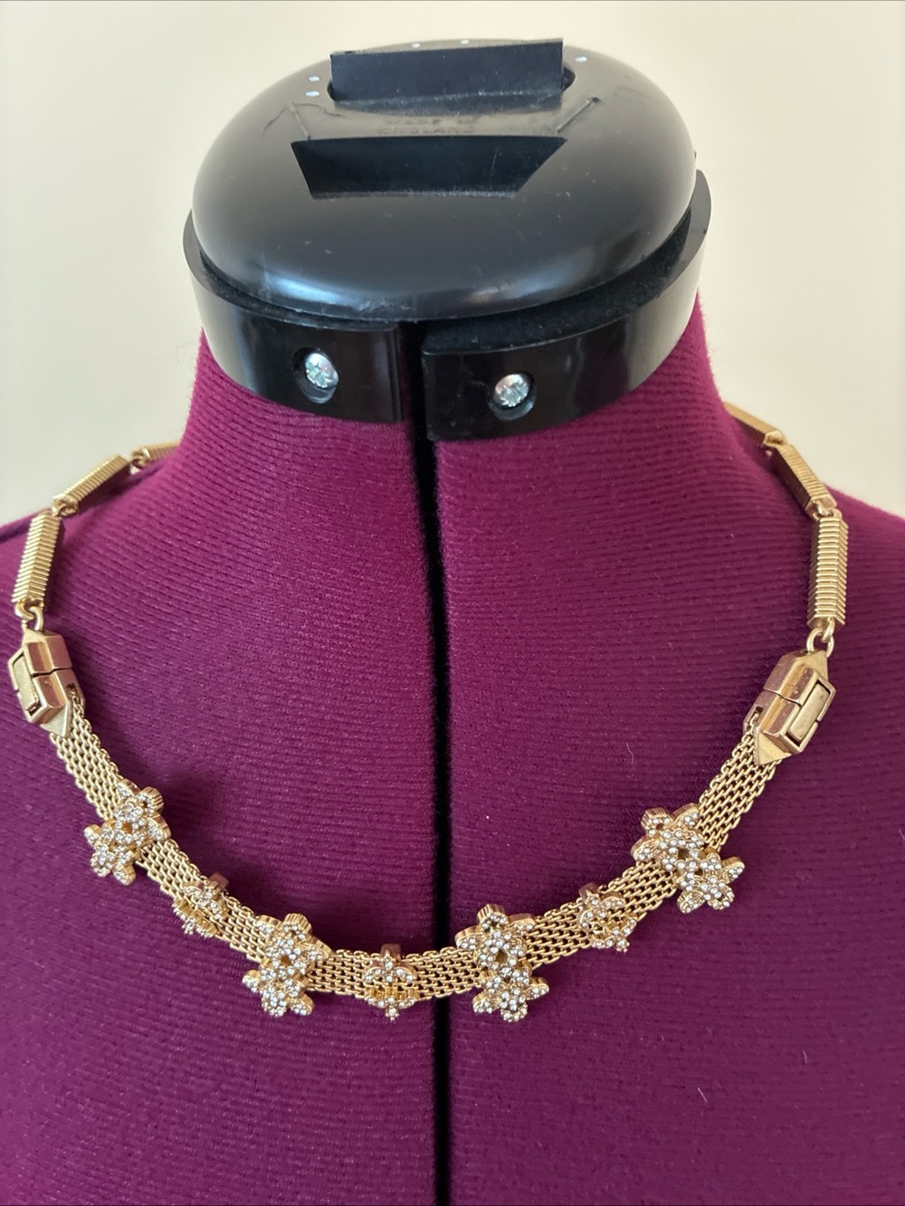 Cabi Bon Vivant Necklace, New w/Tag and box, Antique Gold &Floral Pattern